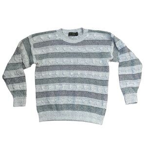 Vintage 90s Croft & Barrow Coogi Style Sweater Men's M Cable Knit Biggie